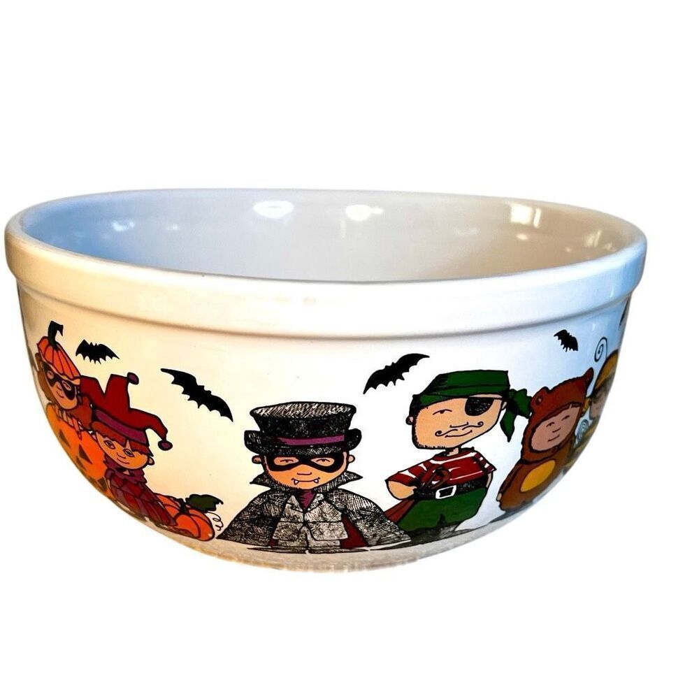 Vintage Goblins by Ursula Dodge Signature Halloween Trick or Treat Candy Bowl